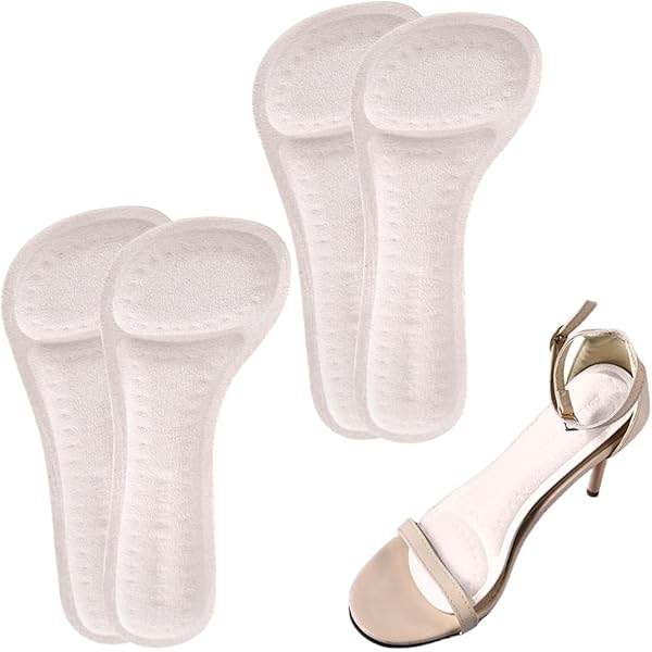 SULPO Set De Semelles - Gel Antidérapant - Douleurs Du Pied - Semelle Silicone A Velour, Talonnette En Silicone, Insert De Mousse EVA, Set De Silicon