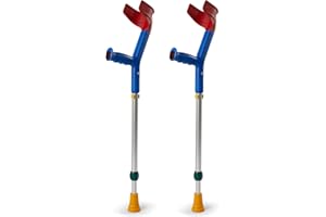 REBOTEC Fun-Kids - 2x Krücke - Unterarm-Gehstütze Gehhilfe für Kinder in blaubunt