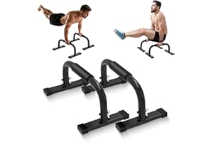 SUEWIDFAY Parallettes Bars, 10 in High 300Kg/661lbs High Dip Calisthenics push up bars, Heavy-Duty handstand bars for Handstand, Planche, Dips, L-Sit, Calisthenics Equipment, Workouts Home Gym