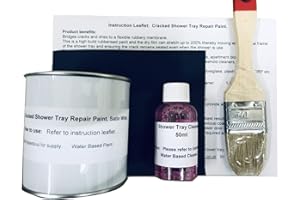FASCINATING FINISHES LTD 1 x Cracked Shower Tray/Base Repair Paint. Satin White.