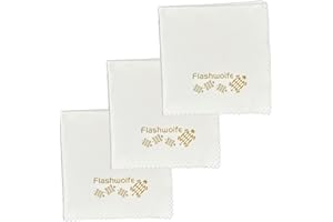 ‎FLASHWOIFE Flashwoife, extra feines Micro-Faser (Nano-Faser) Reinigungstuch, RT20W - 3X, Microfaser Putztuch 20x20 cm, weiß