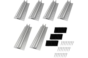 SZ-KARIDGE Solarpanel Halterungs-Set, Aluminium Halterung Montagesystem Trapezblech 30/20CM Montageschiene, Verbinder für Solar Photovoltaik, Montageschienen-Set für 2 x Solarpanel
