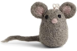 ‎ÉN GRY & SIF En Gry & SIF - 14120 - Baumanhänger, Set 3 Mäuse, grau, Filz, 6,5cm, Handarbeit