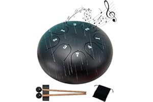 BOWTONG Ätherische Trommel für den Außenbereich, 15,2 cm, 8 Töne, Bateria, Musikalische Regenwindtrommel, Lluvia, Meditation, Zungenspiel, H4I8 De Tambor, wasserdicht