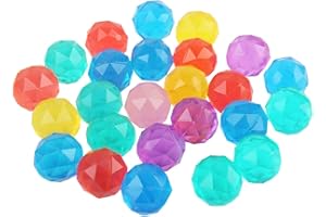 FainFun Bouncy Balls, Pack of 25 30 mm Assorted Colours, Bouncy Balls Set for Children, Rubber Ball Small for Children's Birthday, Party Bags, Tombola, Springball Bouncy Balls (B)