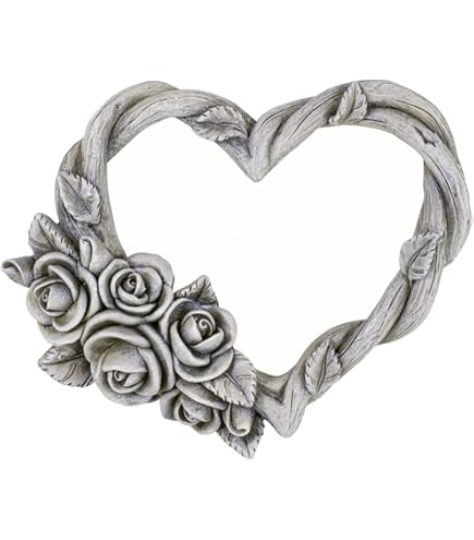 Grabschmuck Rebenraute Mit Herz & Rose - Wetterfeste Dekoration Für Gräber
