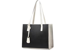 Cckuu Ladies Tote Bags Simple PU Leather Top Handle Women Shoulder Handbags Work School Shopping Bags