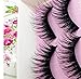 Malloom 5 Pairs Fashion Natural Handmade False Black Eyelashes - Makeup (Black)