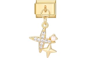 papasgix Modular for Italian Charm Bracelet Gold Silver Italian Charms for Women Italian Style Charms fits all 9mm Bracelet Retro Personality Charms Bracelets Accessories Gift