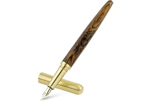 Cobee Pluma estilográfica de madera, hecha a mano, pluma vintage de lujo, 0,7 mm, punta fina, bolígrafo de negocios, escritura suave
