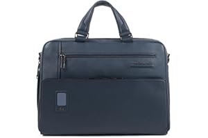 PIQUADRO Akron, Cartella in Pelle Uomo, Blu