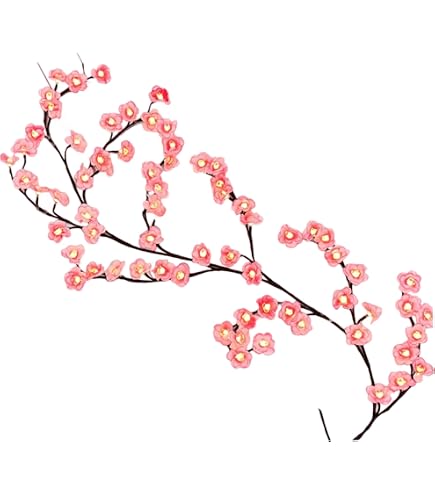 BomKra Catena Luminosa Fiori Di Ciliegio - 120 Cm 48 LED Con Telecomando