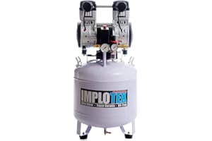 IMPLOTEX 1500W 2PS Silent Flüsterkompressor Druckluftkompressor 60dB leise ölfrei flüster Kompressor Compressor (1500W 45 Liter ohne Zubehör)
