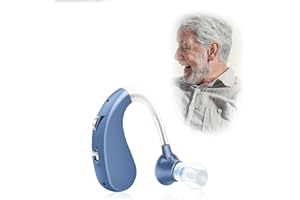 Britzgo Appareil rechargeable, conception derrière l'oreille, 7g，40 heures d'autonomie, suppression du bruit, livret d'instructions en français inclus (1204-bleu-single)