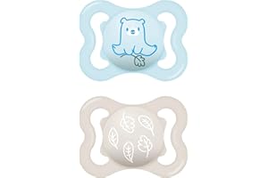 MAM Chupete con Escudo Ventilado, 2-6 Meses, con Tetina Simétrica, Plana, Extra Delgada y Flexible de Silicona de Fácil Aceptación, con Caja Autoesterilizadora, MAM Supreme, Azul Mate, Pack de 2uds