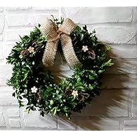 Buchsbaumkranz mit Rudbeckia mit und ohne Schleife zum selbst gestalten frisch von Hand gebundenverschiedene Größen