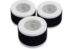 PUREBURG Paquete de 2 filtros HEPA 2 en 1 de repuesto compatibles con el mini purificador de aire Pro Breeze PB-P02, número de pieza PB-P02F