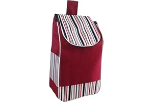 Folpus Bolsa de Compras de Tela Oxford Bolsa de Reemplazo Resistente para Carro de Compras Carro de Compras, Rojo