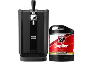 PerfectDraft Black – Pack Tireuse À Bière + 1 Fût Jupiler 6L – Machine Pression À Domicile – Refroidissement À 3°C – 30 Jours Fraîcheur – Indicateurs LED Température – Idée Cadeau Amateur Bière