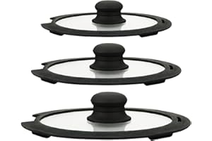 Lot 3 Couvercles Egouttoirs avec anneau en silicone 16/20/24 cm Herzberg HGCOVS3