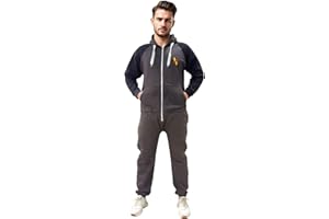 Juicy Trendz® Herren Onesie Trainingsanzug Jogginganzug Einteiler Unisex Overall Jumpsuit