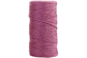 JeogYong Jute Twine String 2mm x 100m Natural Coloured Jute String 3-ply Garden Twine Kitchen Cord Thick Jute Rope for Decoration Floristry, DIY Arts & Crafts, Bundling, Wrapping Gifts (Light purple)