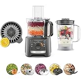 Kenwood MultiPro Compact FDP31.360GY, mutfak robotu, yoğurma ve dilimleme diski, narenciye presi, 1,2 l blender, 2 hız + darb