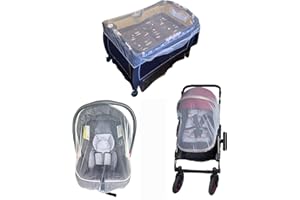 FFTANXS Zanzariera Passeggino Universale, Zanzariere Carrozzina per Neonati per Protezione da Vespe,Zanzare e Insetti,Tessuto a Rete Fina Copri Ovetto Neonato,Copri passeggino lavabile Neonati Culla e Lettino