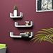 Artesia Wooden White U Shape Floating Wall Rack Shelves Set Of 3 RS.1024.00
