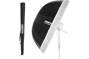 AMBITFUL UB-160S UB-160S Regenschirm mit Diffusor-Deckel, 160 cm, silberfarben