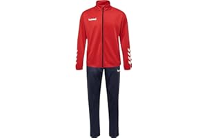 hummel Promo Poly Suit Trainingsanzug Herren - Tracksuit, Sportanzug & Freizeitanzug - 2-Teiliger Jogginganzug mit Jogginghose & Trainingsjacke - aus 100% Polyester mit Glatter Oberfläche