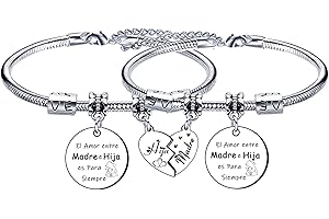 QTZXZX Regalo del día de la madre, pulsera del día de la madre, regalo de mamá, regalo de mamá, día de la madre, El Amor entre Madre e Hija es Para Siempre