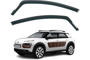 AIRFLUX Set Of 2 Wind Deflectors Compatible with CITROEN C4 CACTUS 2014 2015 2016 2017 2018 2019 2020 2021 Models.