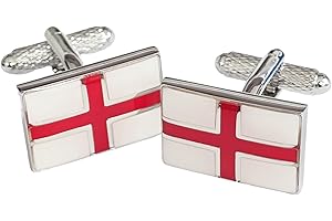 ONYX - ART LONDON St. George's Cross Design Cufflinks in Gift Box England - Onyx-Art London GMC66