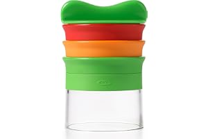 OXO Good Grips Handhållen spiralizer med 3 blad | Skapa grönsaksspagetti i tre olika storlekar med enhetliga spiraler, Halkfr
