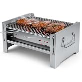 Haegs Katlanır Mangal, Galvaniz Metal, K&ouml;m&uuml;r Mangalı, Izgaralı, Portatif taşınabilir Pratik Mangal