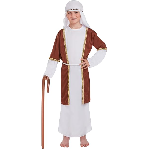 Boys Shepherd Costume – Nativity Story Play Outfit, Inn Keeper Fancy Dress, ILFD7319