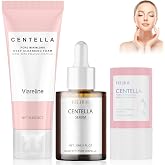 Centella Asiatica 3 Piece Facial Treatment Set with Facial Cleanser 114g + Clay Mask 27g + Serum 30ml Korean Skin Care Cleans
