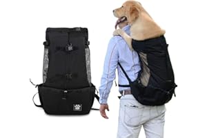 Woolala Dog Backpack Carrier Rucksack Puppy Head Out Front Pack with Waterproof Lining, Small Pet Travel Bag for Hiking Walking Bike