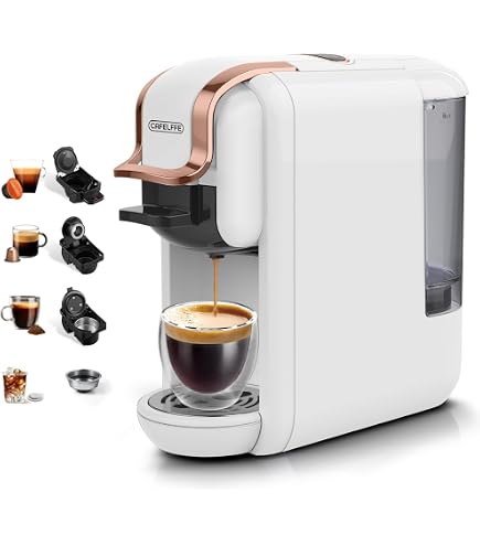 CAFELFFE MK-611 Capsule Coffee Machine, Hot Cold Brew 3-in-1