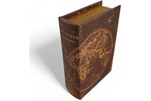 FTWDesign Kleine Aufbewahrungsbox Bücher Box aus Papier in Braun/Gold