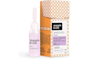 Nuggela & Sulé Ampolla Keratina-Hialurónico. Con Aceite de Ricino y Queratina Hidrolizada. Reparación Instantánea. Con Brillo-Efecto Flash. 1 x 10 ml
