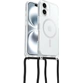 OtterBox iPhone 16 Uyumlu MagSafe'li React Kolye Kılıfı, Ayarlanabilir ve &Ccedil;ıkarılabilir Telefon Zinciri ile Ultra İnce Koruyu