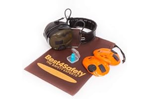 3M & BEST4SAFETY Paquete completo 3M Peltor Sporttac | El kit incluye 1 x protectores auditivos Sporttac, 1 x bolsa protectora y 1 x par de tapones para los oídos