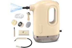 Bwaliffury Limpiador a Vapor, 1200W Multiuso Limpiador a Vapor, Vaporeta Limpieza Hogar, Vaporizador de Mano con 8 accesorios, Depósito 300 mL, para la Eliminación de Manchas, Alfombras, Sofá