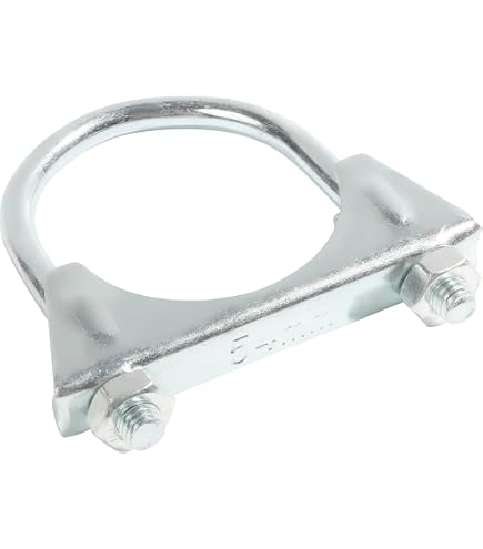 4 X Heavy Duty U-Bolt Clamps - 120mm Inside Diameter, Zinc Plated, For Exhaust, Pipe, Aerial