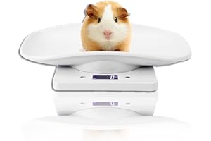 Agatige Cyfrowa waga dla zwierząt domowych, cyfrowa waga dla zwierząt domowych z wyświetlaczem LCD, mała waga dla zwierząt domowych i kuchni do pomiaru małych kotów, psów, karmy, pojemność do 10 kg