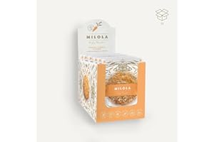 Zanahoria Especiada - MILOLA Galletas Gluten Free. Pack 12 unidades de 50 gr. cada una - Sin Gluten, Sin Lácteos, Sin Gluten, Sin Aceite de Palma