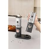 Neutron Battery Led Illuminated Salt and Pepper Grinder Double Set