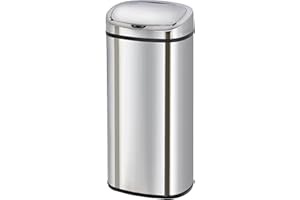 KITCHEN MOVE Poubelle de cuisine automatique 80L MAJESTIC grande capacité en acier INOX avec cerclage